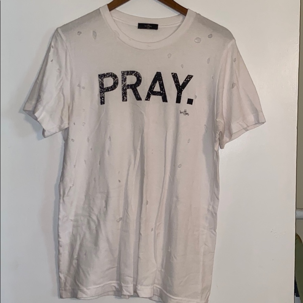 PRAY hole-y graphic tee